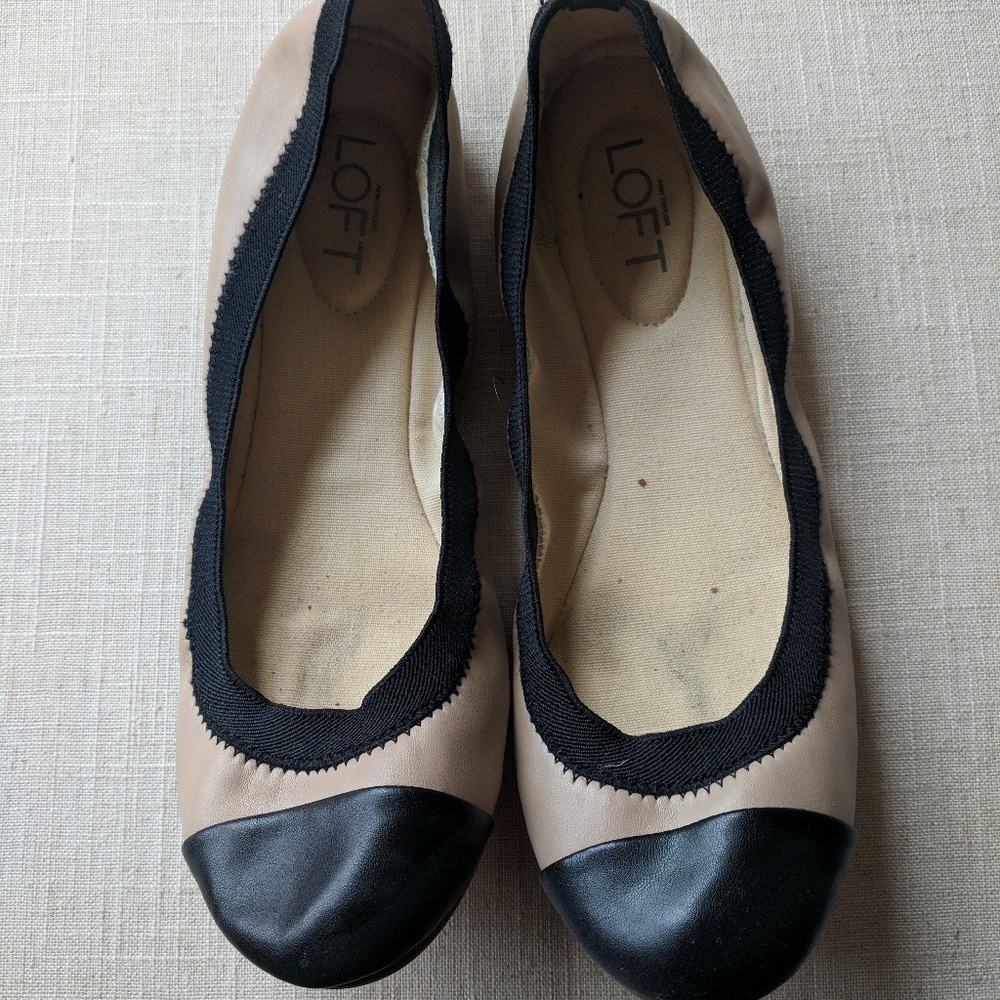LOFT Canvas Ballet Flats (Size 8 M)